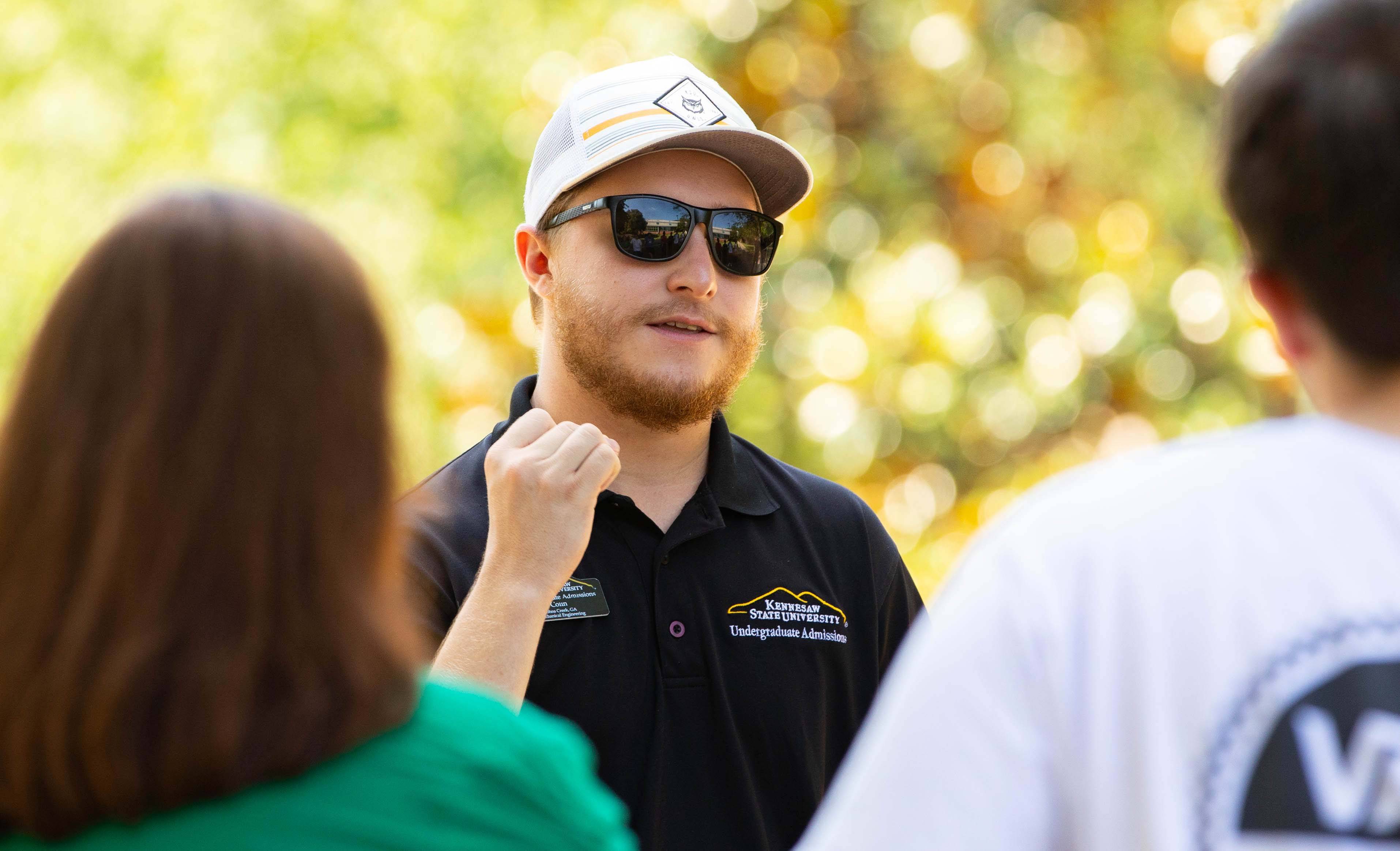 Colin Lucas is a tour guide for Kennesaw State